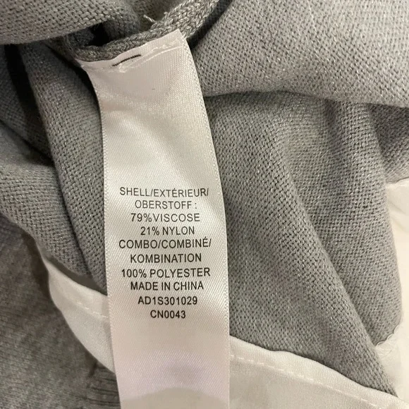 Adrianna Papell Gray V-Neck Sweater Vest with White Shirt - Picture 8 of 9